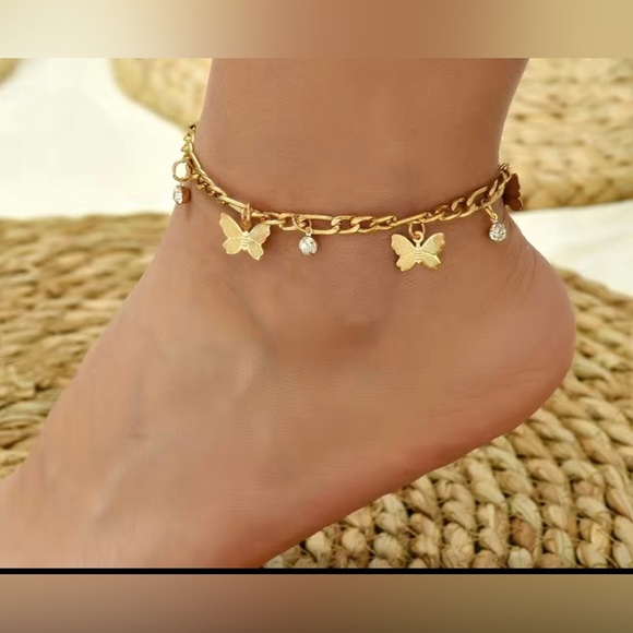 BOGO FREE Gold Plated Butterfly 🦋 Anklet. - Picture 4 of 5